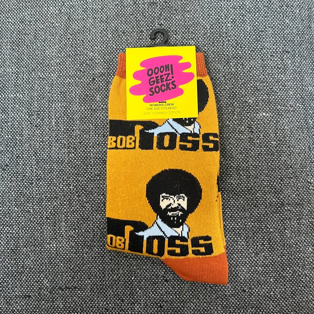 NWT - Bob Ross Crew Socks